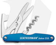 Leatherman Juice CS3 Multi-Tool, Corkscrew, Scissors, Bottle & Can Opener - Blue